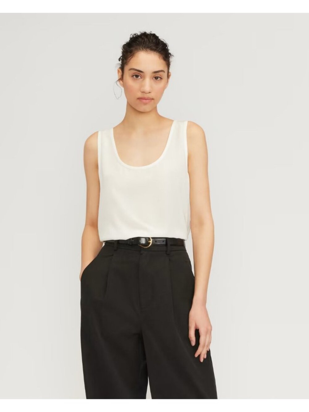 The Washable Clean Silk Scoop-Neck Tank Women's Size 4 Off White New With Tags!